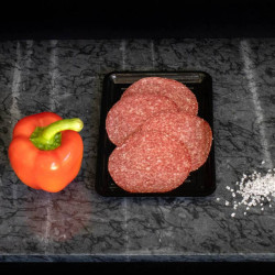 Salami van marktslager van Bussel