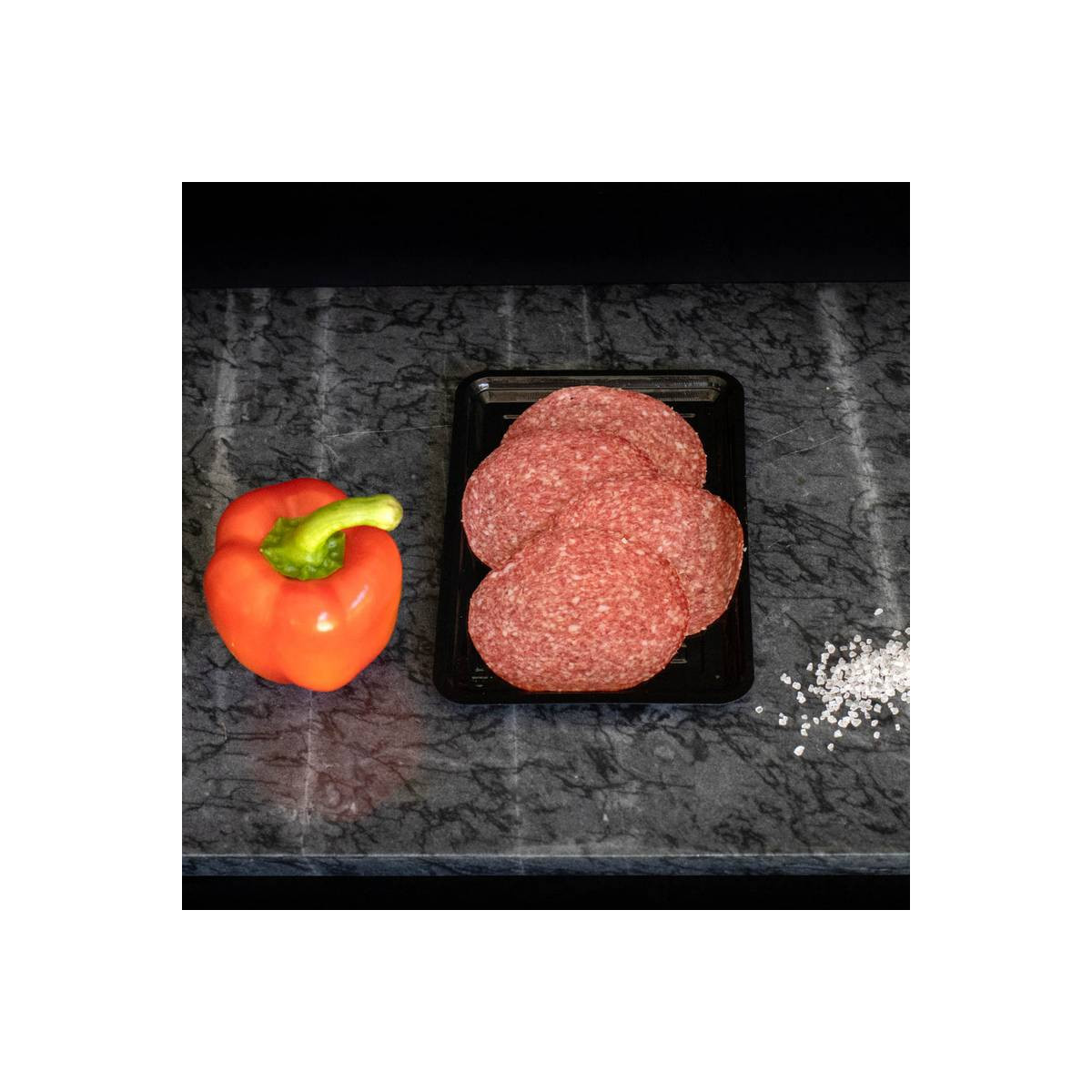 Salami van marktslager van Bussel