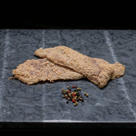 Schnitzels, gepaneerd van marktslager van Bussel