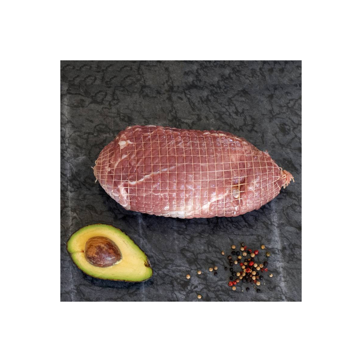 Varkensrollade van marktslager van Bussel