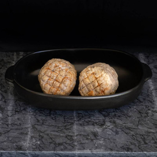 Gehaktbal met ui, heerlijk van marktslager van Bussel