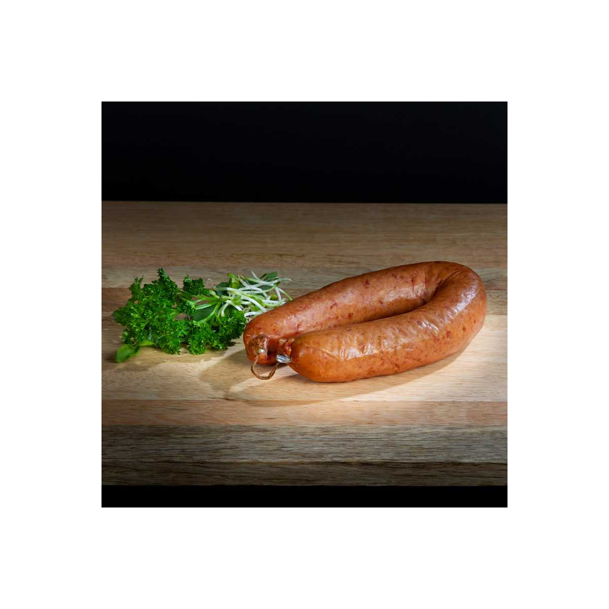 Rookworst rund, heerlijk van marktslager van Bussel