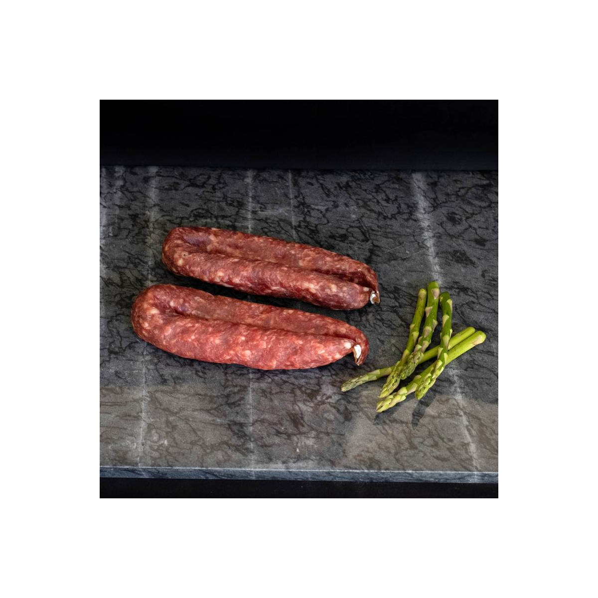 Droge worst, naturel van marktslager van Bussel