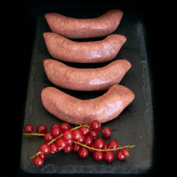 Runder verse worst van marktslager van Bussel