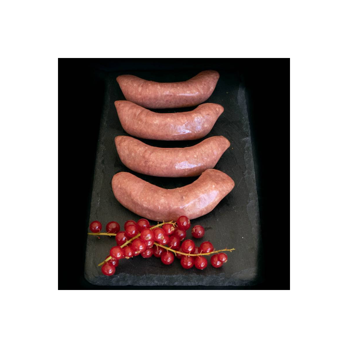 Runder verse worst van marktslager van Bussel