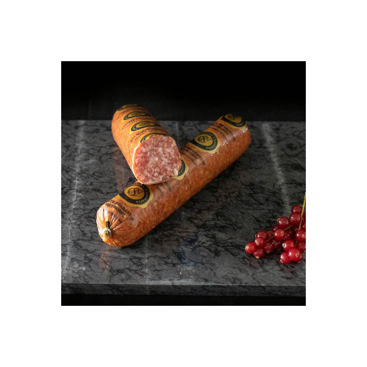 Brabantse metworst, van marktslager van Bussel