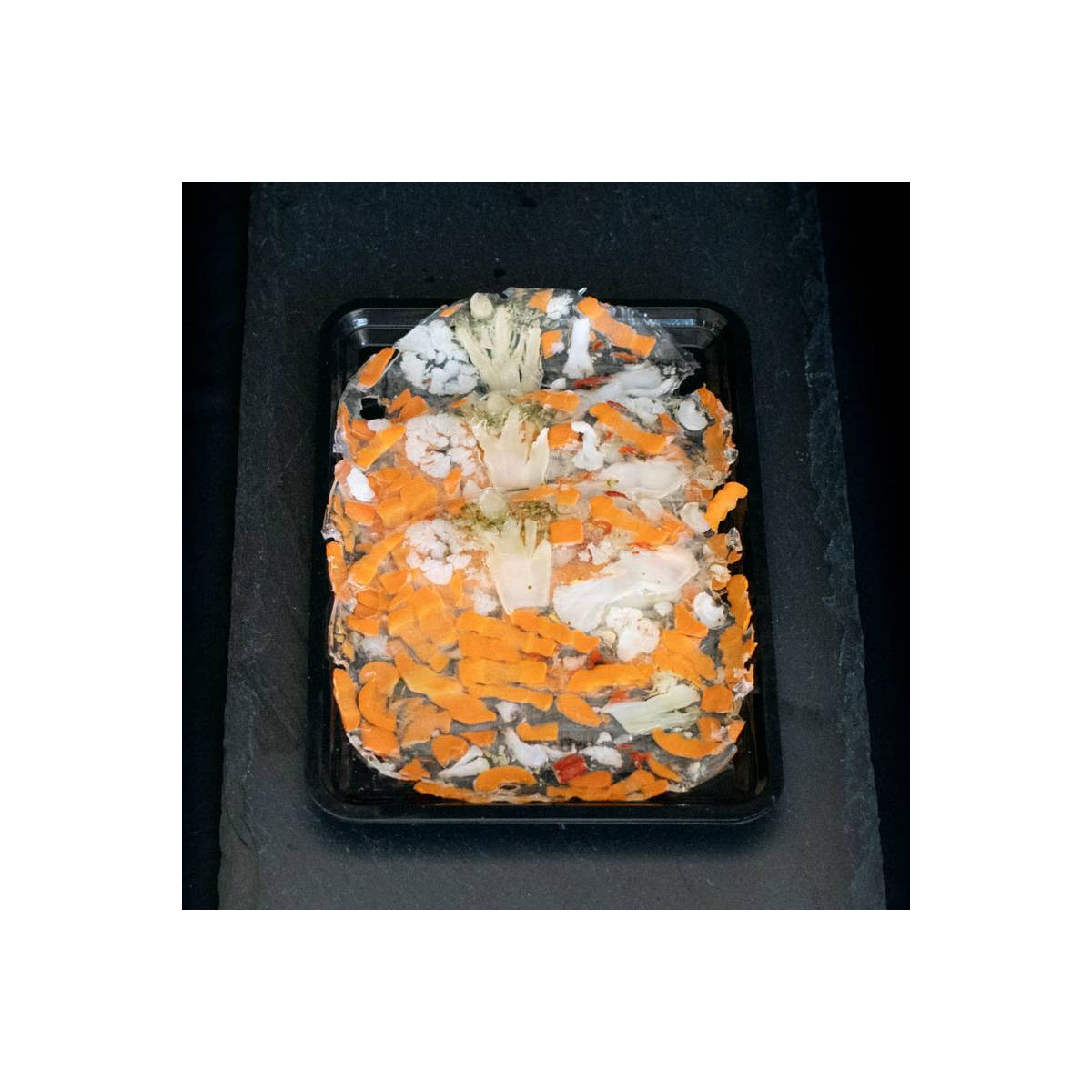 Groente in aspik van marktslager van Bussel