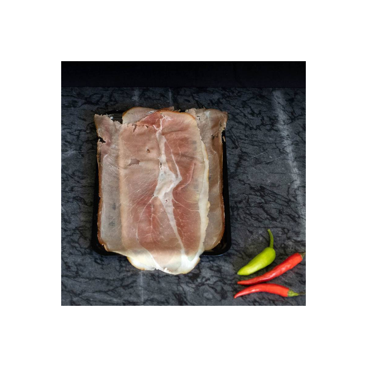 Coburger rauwe ham van marktslager van Bussel