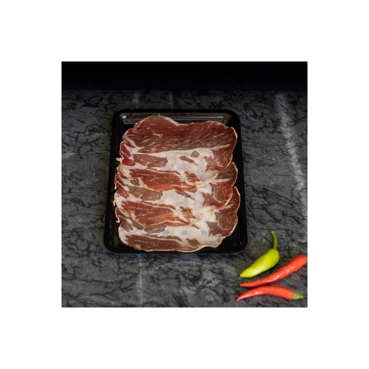 Coppa di Parma van marktslager van Bussel